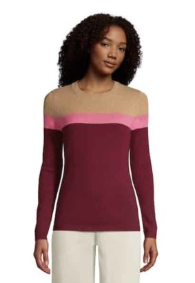 Women's Tall Cashmere Stripe Sweater
