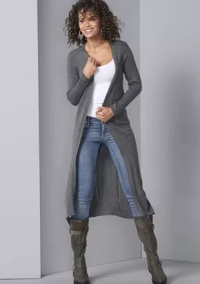 Long Ribbed Duster $49