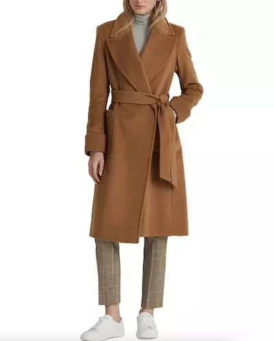 Lauren Ralph Lauren Women's Wool-Blend Wrap Coat