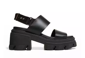 Calfskin Lug-Sole Slingback Sandals