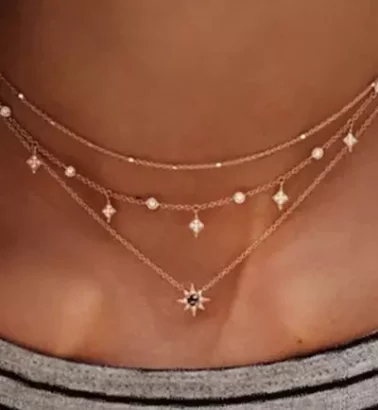 Star Charm Layered Chain Necklace $4.99