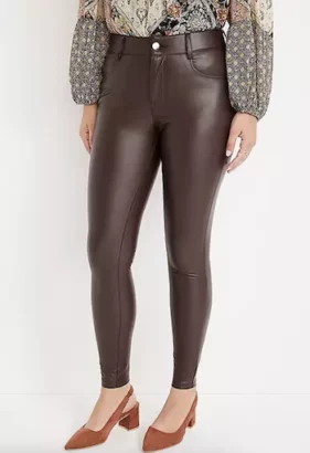 Perfect Faux Leather Skinny High Rise Pant