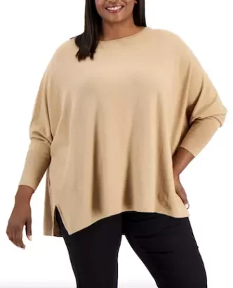 Plus Size Boat-Neck Sweater - How To Dress Over 50 And Overweight
