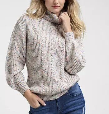 Popcorn Cable Knit Sweater