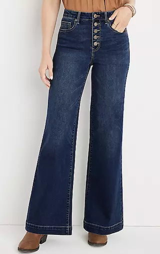 m jeans by maurices™ Wide Leg Super High Rise Button Fly Jean
