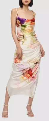 Rachel Cowl Neck Slip Dress - Cascade Print - Best Resort Wear