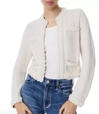 NOELLA KNIT JACKET WITH PEARLS