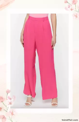Textured High-Rise Trousers
