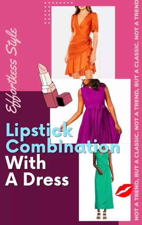 lipstick combination with dress