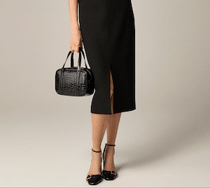 Pencil midi skirt in four-season stretch