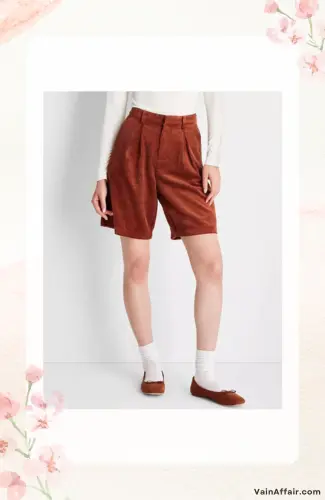 Cord Oversized Trouser Shorts